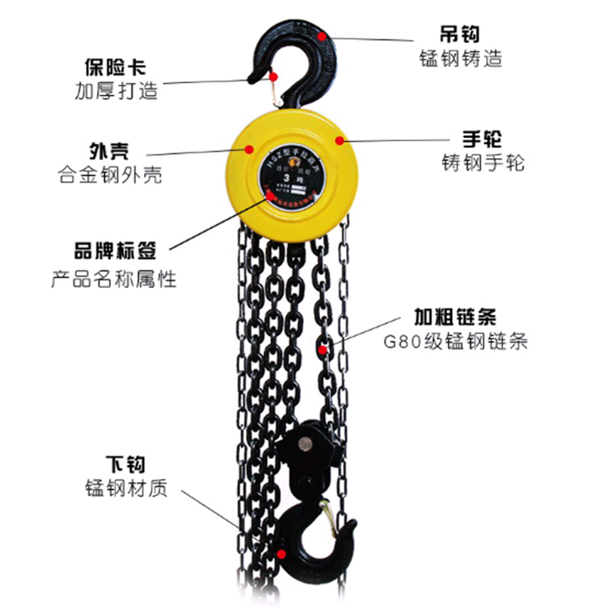 手拉葫蘆 鏈條起重葫蘆 手動倒鏈吊葫蘆滑輪